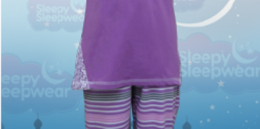 Purple pajama set for girls