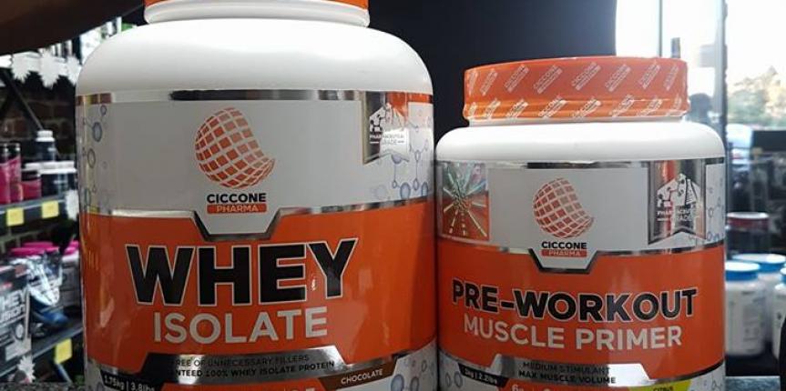 Whey isolate + pre-workout