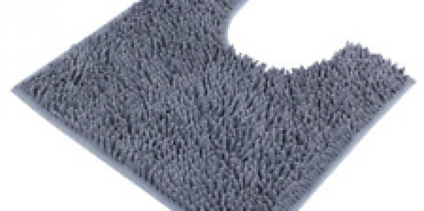 Grey bathroom floor mat