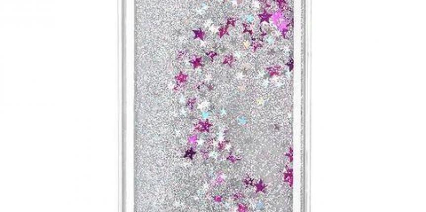 Sliver and pink glitter case