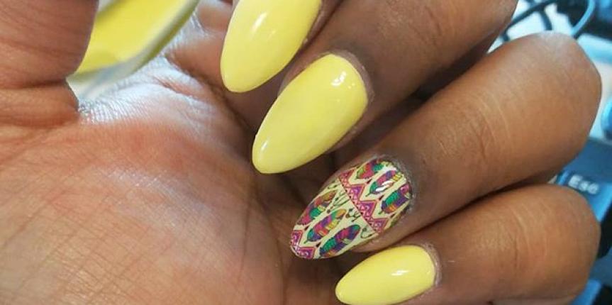 Yellow acrylic extensions