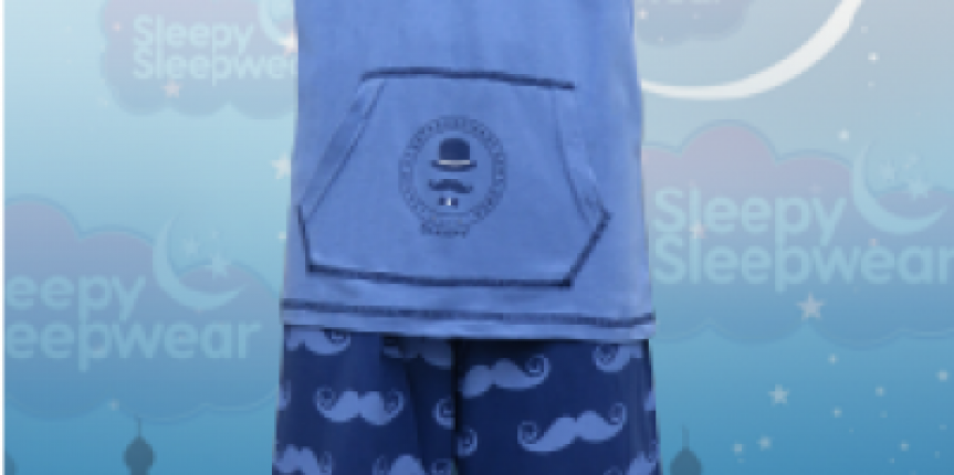 Blue boys short pajamas