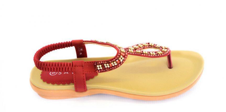 Red savoy sandals