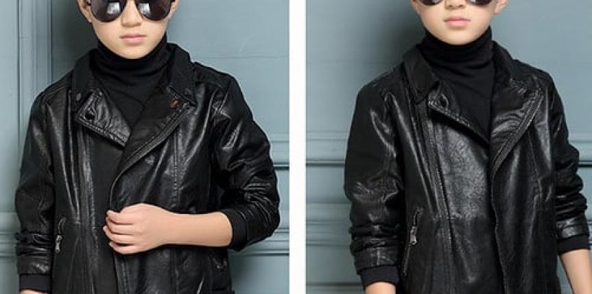 Boys autumn/winter British style leather jackets