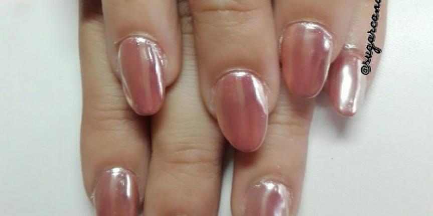 chrome gel nail