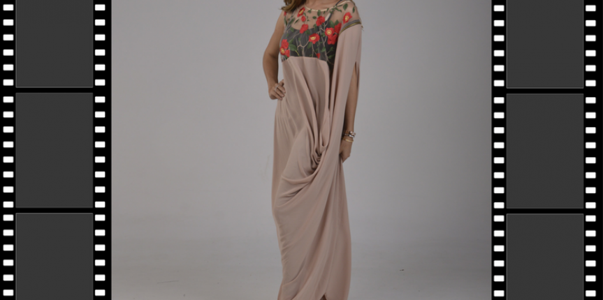 Elegant Grecian Draped Dress