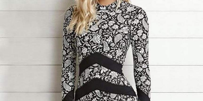 Black and white floral pattern cozzie