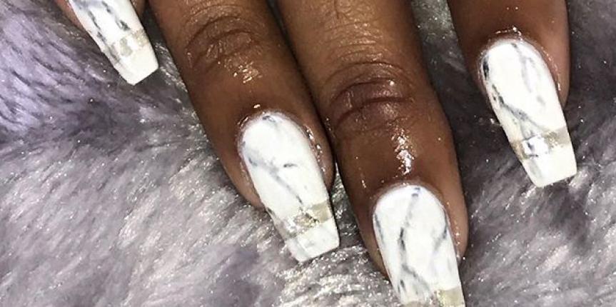 Marble art nails