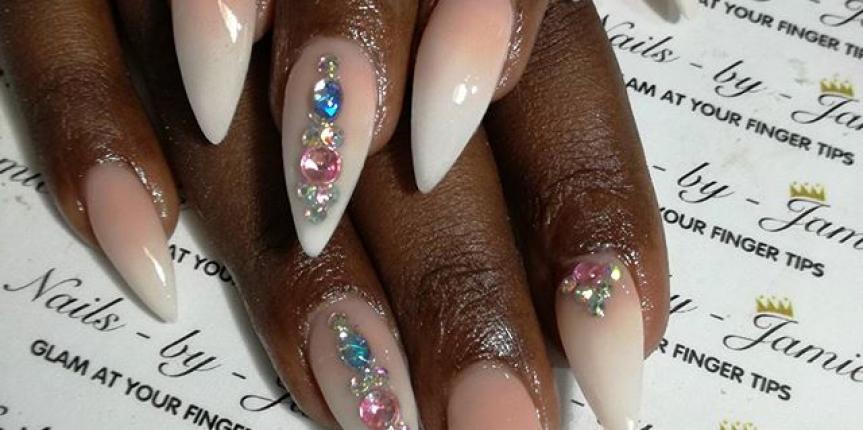 french fade acrylic nails