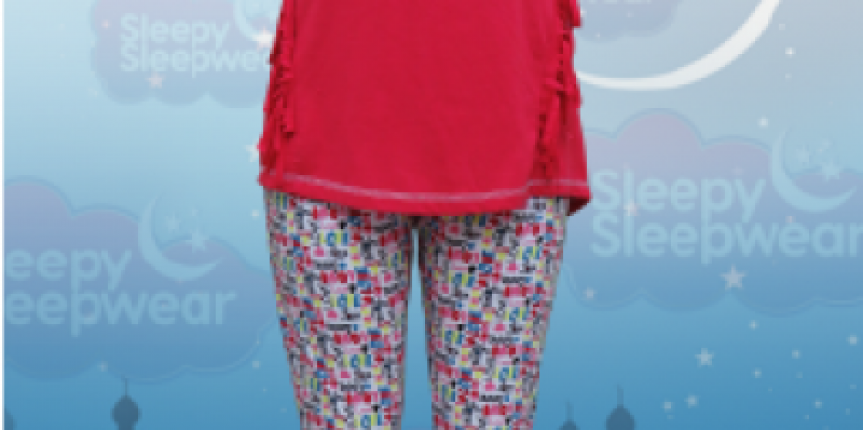 Red ladies long pajama