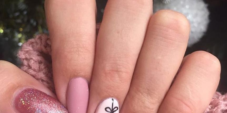 Pink gel nails