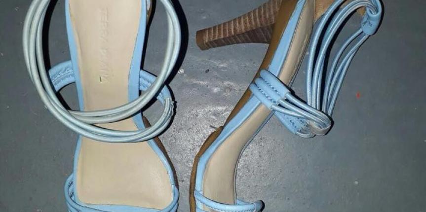 Powder blue high heels