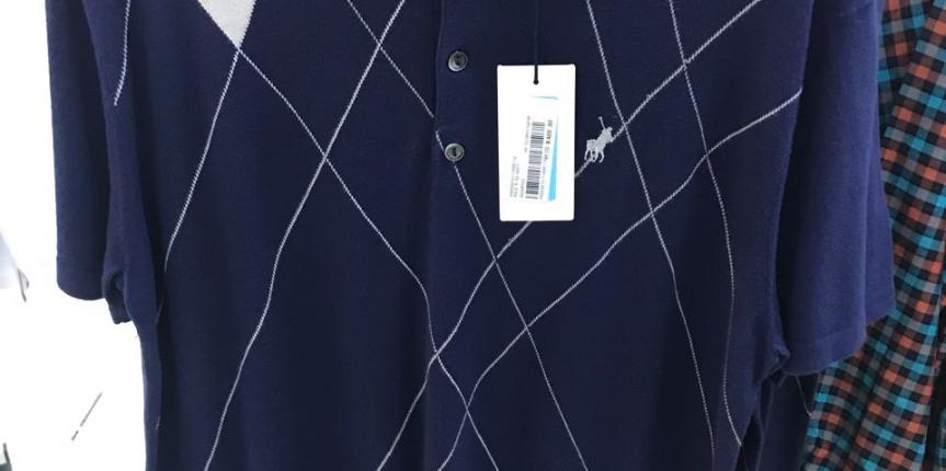 Diamond polo golfer mens